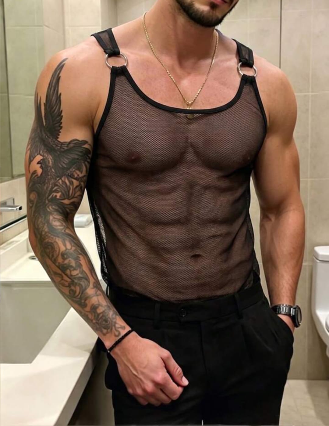 Phantom Ring Mesh Tank Top